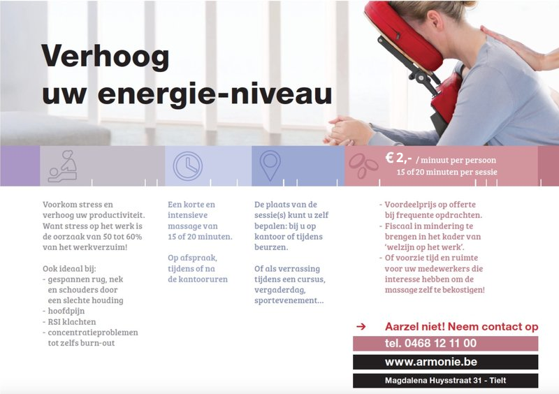 stoelmassage voor bedrijven